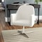 Manhattan Comfort Pelo Adjustable Height Swivel Accent Chair in White and Polished Chrome AC030-WH - alternate 3